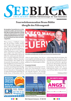 Feuerwehrkommandant Bruno B&uuml;hler &uuml;bergibt den F&uuml;hrungsstab