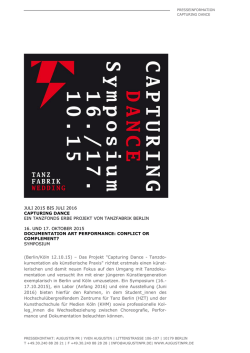 juli 2015 bis juli 2016 capturing dance ein tanzfonds