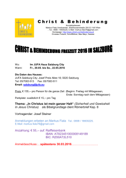 Christ & Behinderung - Österreichische Evangelische Allianz