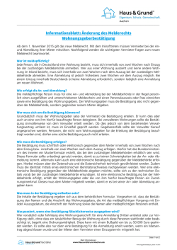 Informationsblatt Wohnungsgeberbestätigung