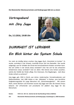 DUMMHEIT IST LERNBAR Ein Blick hinter das System Schule