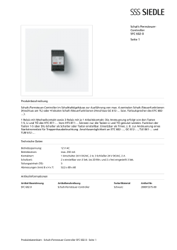 Schalt-/Fernsteuer- Controller SFC 602-0 Seite 1