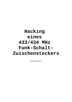 Hacking eines 433/434 MHz Funk-Schalt