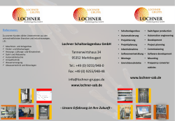Unternehmensbroschüre Lochner Schaltanlagenbau GmbH