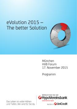 eVolution 2015 – The better Solution