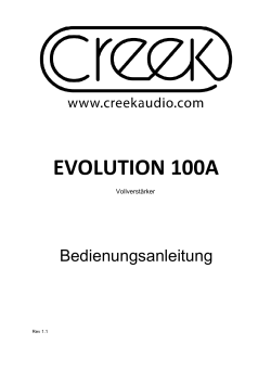 Creek Evolution 100A Vollverstärker – BDA