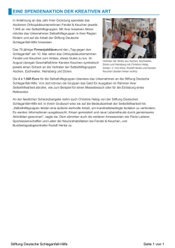 Eine Spendenaktion der kreativen Art