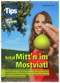 Herbst/Winter 2015 Natursch&auml;tze und Ausflugsziele locken in die