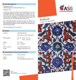 Arabisch - ASG-Bildungsforum