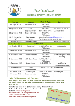 JUBLA PROGRAMM August 15