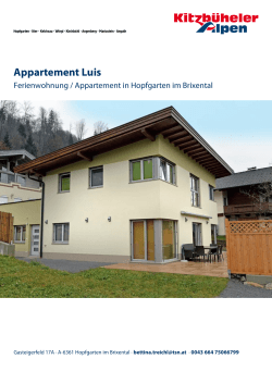 Appartement Luis in Hopfgarten im Brixental
