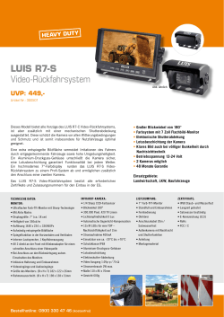 LUIS R7-S Video-Rückfahrsystem