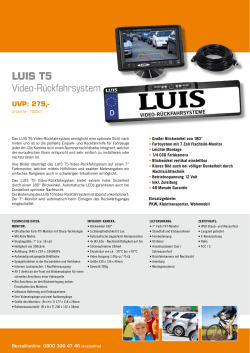 LUIS T5 Video-Rückfahrsystem