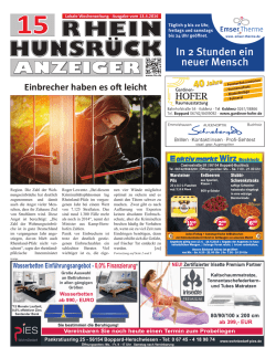 In 2 Stunden ein neuer Mensch - Rhein-Hunsr&uuml;ck
