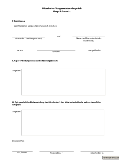 Mitarbeiter-Vorgesetzten-Gespräch Gesprächsnotiz
