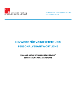 Hinweise f&uuml;r Vorgesetzte und Personalverantwortliche zum Umgang