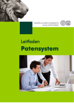 Leitfaden Patensystem - Martin-Luther-Universit&auml;t Halle