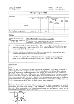 Feststellen eines Sitzverlustes, Verpflichtung eines neuen