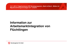 Information zur Arbeitsmarktintegration