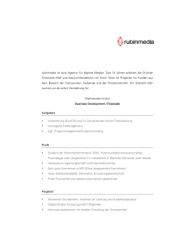 rubinmedia ist eine Agentur für digitale Medien. Seit 14 Jahren