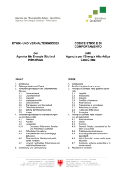 ETHIK- UND VERHALTENSKODEX der Agentur für