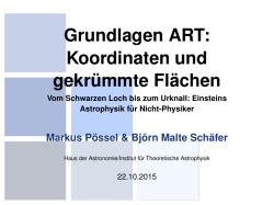 Grundlagen ART: Koordinaten und gekr&uuml;mmte Fl&auml;chen