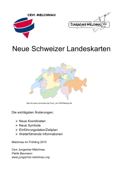Neue Schweizer Landeskarten