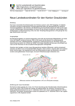 Informationsblatt "Neue Landeskoordinaten f&uuml;r den Kanton