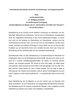 Internationale Koordinaten deutscher Zuwanderungs