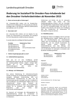 Informationsblatt &Auml;nderungen Dresden-Pass ab 11/2015