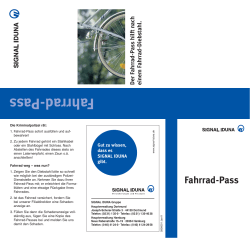 Fahrrad-Pass - Signal Iduna