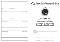 InViSta-Pass Gesundheitsp&auml;dagogik