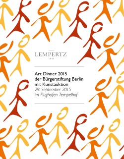 Art Dinner 2015 der Bürgerstiftung Berlin mit Kunstauktion 29