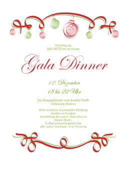 Gala Dinner Einladung