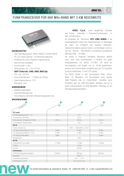 AUREL-Funktransceiver für 868 MHz
