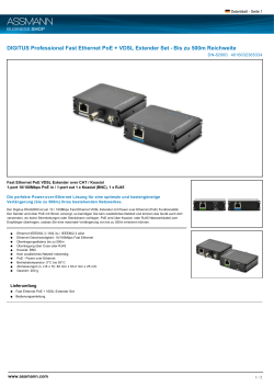 DIGITUS Professional Fast Ethernet PoE + VDSL Extender Set
