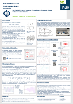Duffing-Oszillator - Praktikum - Ruhr