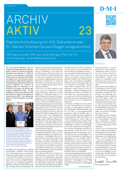 Digitale Archivl&ouml;sung f&uuml;r KIS-Dokumente des St. Marien
