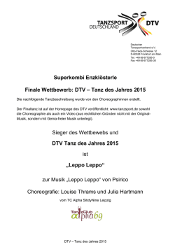 DTV Tanz des Jahres 2015