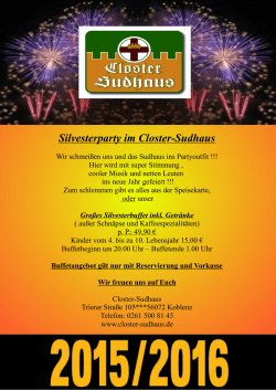 Silvesterparty im Closter