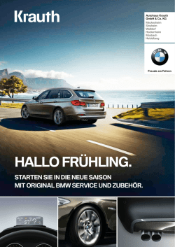 HALLO FR&Uuml;HLING. - BMW Autohaus Krauth GmbH & Co. KG.
