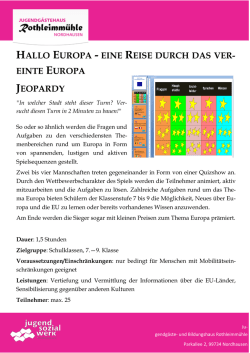 hallo europa - Jugendg&auml;ste- und Bildungshaus Rothleimm&uuml;hle