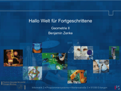 Hallo Welt f&uuml;r Fortgeschrittene