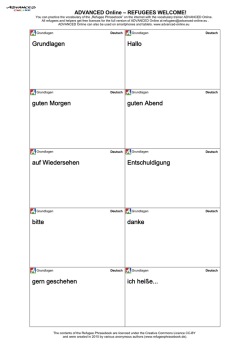 Grundlagen Hallo guten Morgen guten Abend auf Wiedersehen