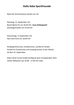 Hallo liebe Sportfreunde - SV-Saal