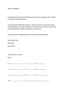 Hallo ihr Flei&szlig;igen! - DLRG Ortsverband Langen