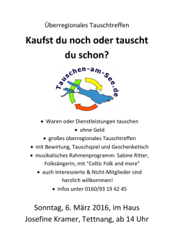Kaufst du noch oder tauscht du schon?