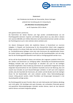 Statement Schwarzbuch 2015