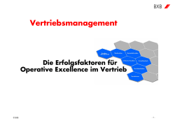 Operative Excellence im Vertrieb