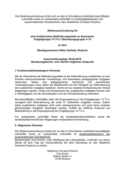 Die Stellenausschreibung richtet sich an alle im Schuldienst